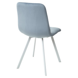 Стул CHILLI SQUARE G108-56 пудровый синий/ белый каркас, велюр М-City