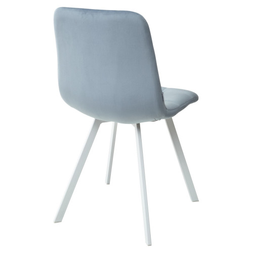 Стул CHILLI SQUARE G108-56 пудровый синий/ белый каркас, велюр М-City