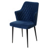 Стул HERMAN СИНИЙ #29, велюр / черный каркас М-City