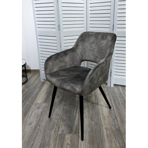 Стул ALLY VBP-202 античный темно-серый/ черный каркас M-City