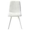 Стул ELVIS WZ2042-01 молочный фактурный велюр / белый каркас М-City