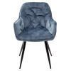Стул MALTA 912-05 голубой, велюр/черный каркас M-City