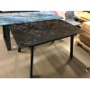 Стол АРУБА 140 ЧЕРНЫЙ МРАМОР, стекло / ЧЕРНЫЙ М-City
