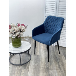 Стул BRANDY-X СИНИЙ #29, велюр / черный каркас М-City