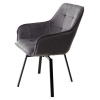 Стул MAVERICK BLUVEL-14 GREY/ черный каркас, поворот.360 град. М-City
