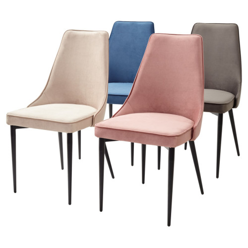 Стул NEPAL-P БЕЖЕВЫЙ #5, велюр/ черный каркас М-City