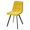 Стул CHILLI-Q SQUARE желтый #H19, велюр / черный каркас М-City