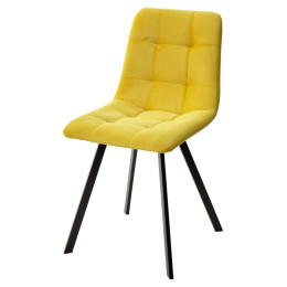 Стул CHILLI-Q SQUARE желтый #H19, велюр / черный каркас М-City