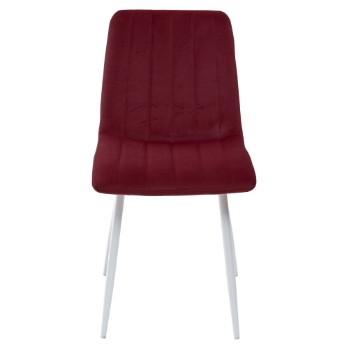 Стул DUBLIN G108-38 винный, велюр / белый каркас М-City