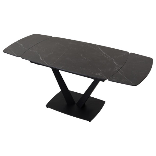 Стол ALATRI 120 MATT BLACK MARBLE SINTERED STONE / BLACK М-City