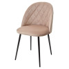 Стул НИРВАНА, цвет бежевый B-05, велюр / черный каркас М-City