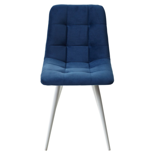 Стул CHILLI-Q синий #29, велюр / белый каркас М-City