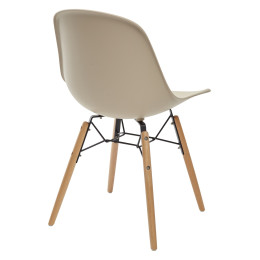 Стул BONNIE 292-DPP бежевый с деревянными ножками М-City