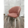 Стул Зефир Teddy 026 Розовый, велюр/белый каркас M-City