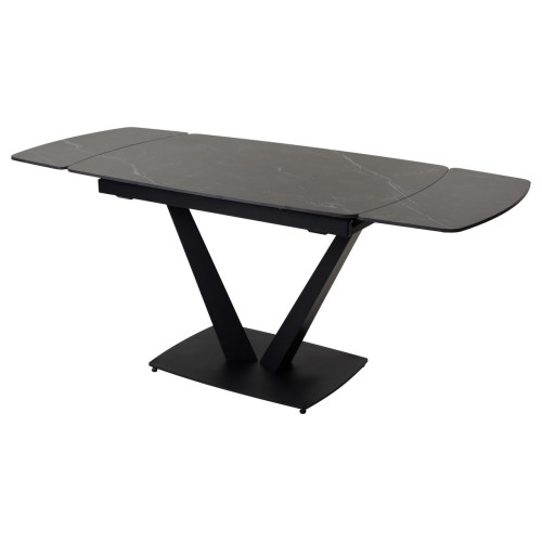 Стол ALATRI 120 MATT BLACK MARBLE SINTERED STONE / BLACK М-City