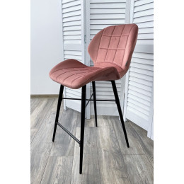 Полубарный стул MARCEL BLUVEL-52 PINK (H=65cm), велюр М-City