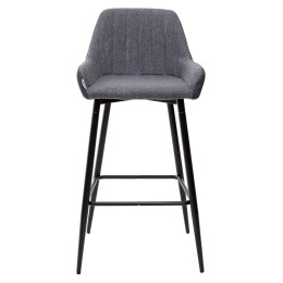 Барный стул PUNCH серый кварц TRF-09/ экокожа антрацит RU-08 М-City