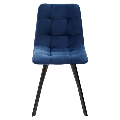 Стул CHILLI-Q SQUARE синий #29, велюр / черный каркас М-City