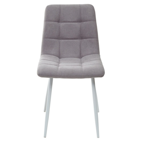Стул CHILLI UF860-08B серый, ткань / белый каркас М-City