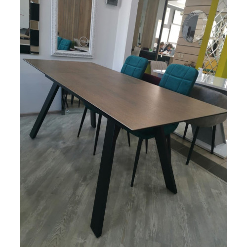 Стол Морис 140 Темный дуб, керамика / черный каркас М-City