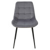 Стул ХОФМАН, цвет темно-серый #H15, велюр / черный каркас 4 шт./1 к М-City