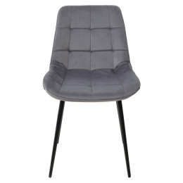 Стул ХОФМАН, цвет темно-серый #H15, велюр / черный каркас 4 шт./1 к М-City