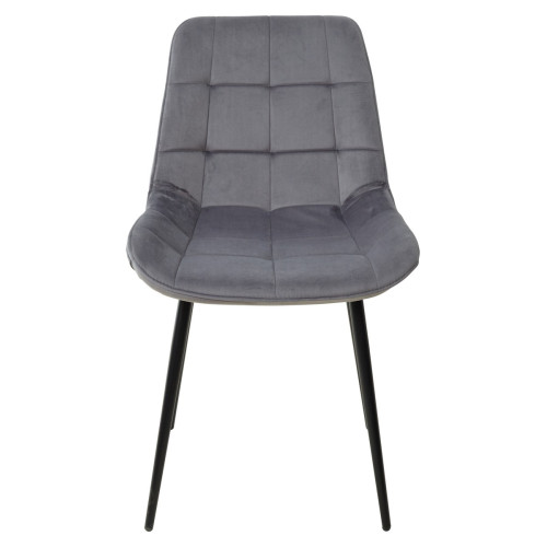 Стул ХОФМАН, цвет темно-серый #H15, велюр / черный каркас 4 шт./1 к М-City