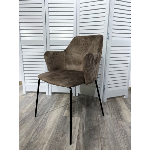 Стул AMARETTO VBP208 античный серо-бежевый/ черный каркас, М-City