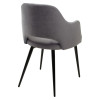 Стул FANTINE-LA СЕРЫЙ #27, велюр / черный каркас М-City