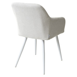 Стул BRANDY WZ2042-18 белая галька, фактурный велюр/ белый каркас М-City