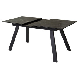 Стол Морис 140 ДАРК, стекло / черный каркас М-City