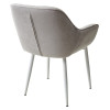 Стул БЕЙЛИС светло-серый, микровелюр / белый каркас M-City