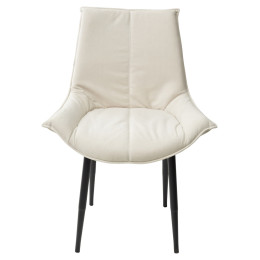 Стул Осло Светло-бежевый Vivaldi #V02, велюр / черный каркас M-City БЕЗ НДС