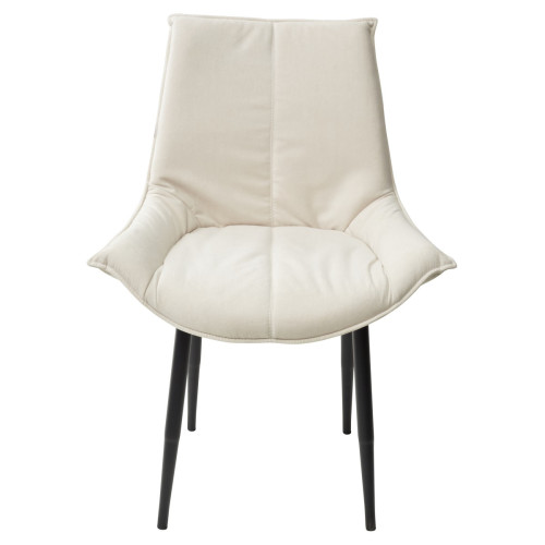 Стул Осло Светло-бежевый Vivaldi #V02, велюр / черный каркас M-City БЕЗ НДС