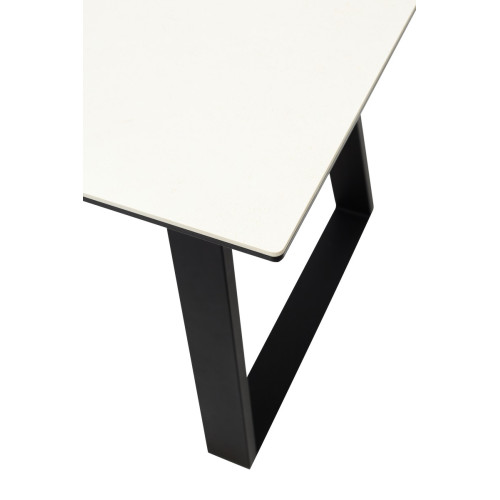 Стол Франк 180 Слоновая кость, керамика / черный каркас М-City