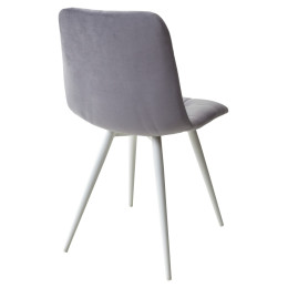 Стул CHILLI-Q серый #27, велюр / белый каркас М-City
