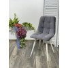 Стул CHILLI-Q серый #27, велюр / белый каркас М-City
