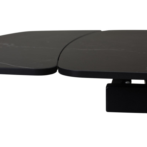 Стол ALATRI 120 MATT BLACK MARBLE SINTERED STONE / BLACK М-City