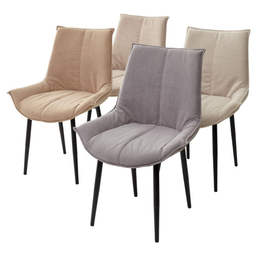 Стул Осло Серый Vivaldi #V07, велюр / черный каркас M-City БЕЗ НДС