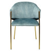 Стул DILL PK6015-16 (VBP216) античный зеленый, велюр/ золотой каркас, М-City