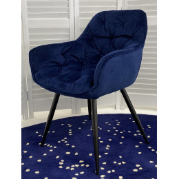 Стул MALTA BLUVEL-86 NAVY BLUE, велюр M-City