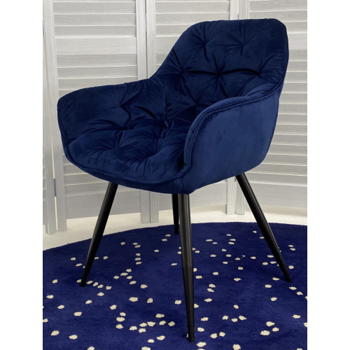 Стул MALTA BLUVEL-86 NAVY BLUE, велюр M-City