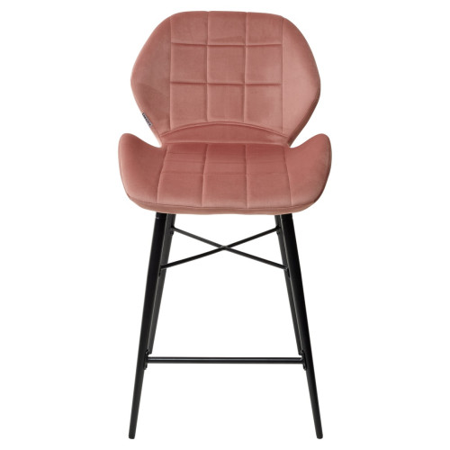 Полубарный стул MARCEL BLUVEL-52 PINK (H=65cm), велюр М-City