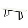 Стол Франк 180 Слоновая кость, керамика / черный каркас М-City