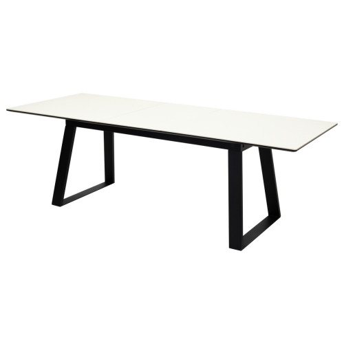 Стол Франк 180 Слоновая кость, керамика / черный каркас М-City