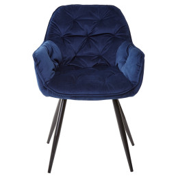 Стул MALTA BLUVEL-86 NAVY BLUE, велюр M-City