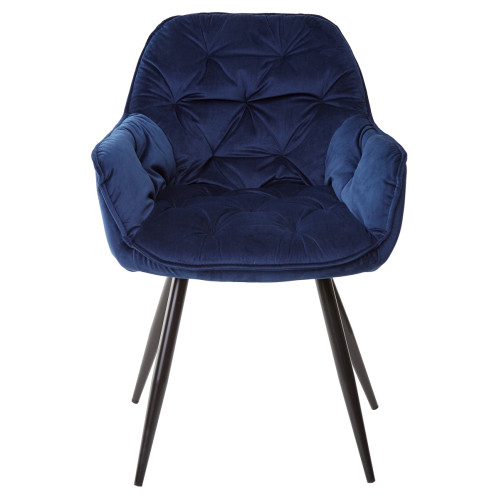 Стул MALTA BLUVEL-86 NAVY BLUE, велюр M-City