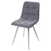 Стул CHILLI-Q серый #27, велюр / белый каркас М-City