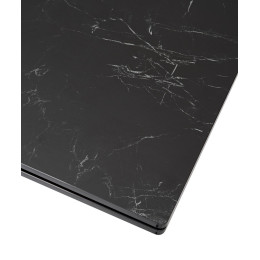 Стол ALTO 160 NERO KL-116 Черный мрамор матовый, итальянская керамика/ черный каркас М-City