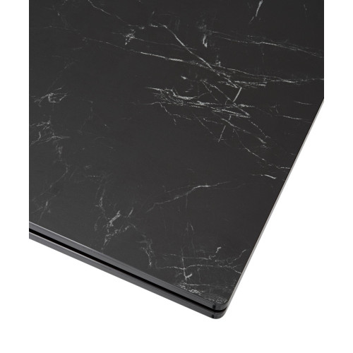 Стол ALTO 160 NERO KL-116 Черный мрамор матовый, итальянская керамика/ черный каркас М-City